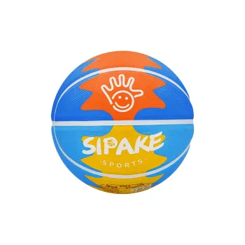 SIPAKESPORT Rubber Basketball Blue Yellow Orange Size 4/5 Size Training