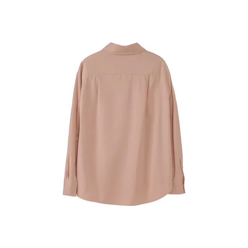 Fstudio Spring Korean Style Solid Color Sweet Style Versatile Shirt Women's-9