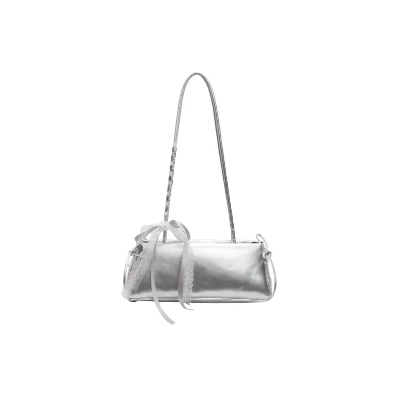 FCTOSSR PU Shoulder Bag Women's White/Silver/Black/Blue/Pink-6