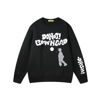 DNBH Loose Fit Casual Off-The-Shoulder Crew Neck Pullover Sweatshirt Unisex