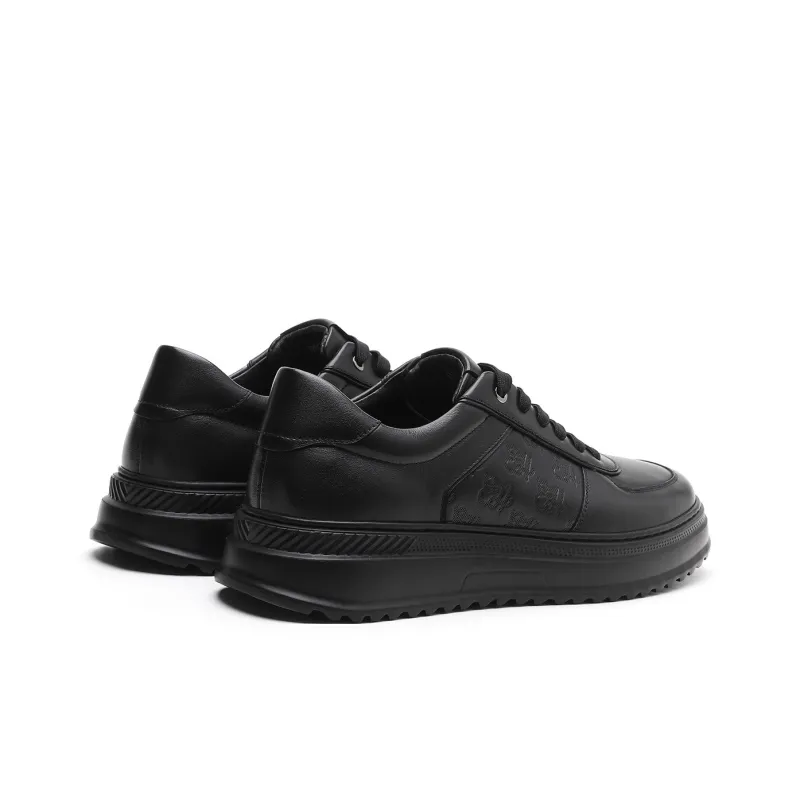 ELLE HOMME Low Top Skateboard Shoes Men's Black-2
