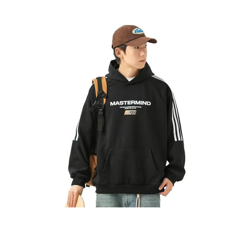 WOOD SOON Print Pullover Loose Fit 2024 Spring Couple Top Men's-0