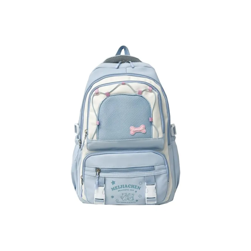 Single Warehouse Composite Cloth Backpack Women's Yellow/Pink/Black/Blue/Green-14