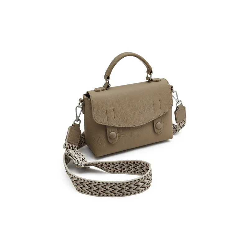 Old Man's Head Top Grain Cow Leather Handbag Regular Women's Multicolor-12