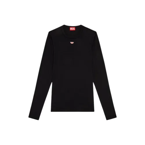 DIESEL D Ribber Ls N Logo Patch Knitted T Shirt