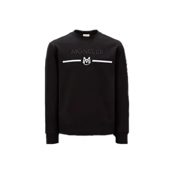 Moncler Logo Matte Monogram Accents Crewneck Sweatshirt