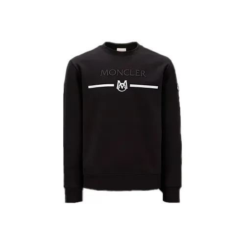 Moncler Logo Matte Monogram Accents Crewneck Sweatshirt