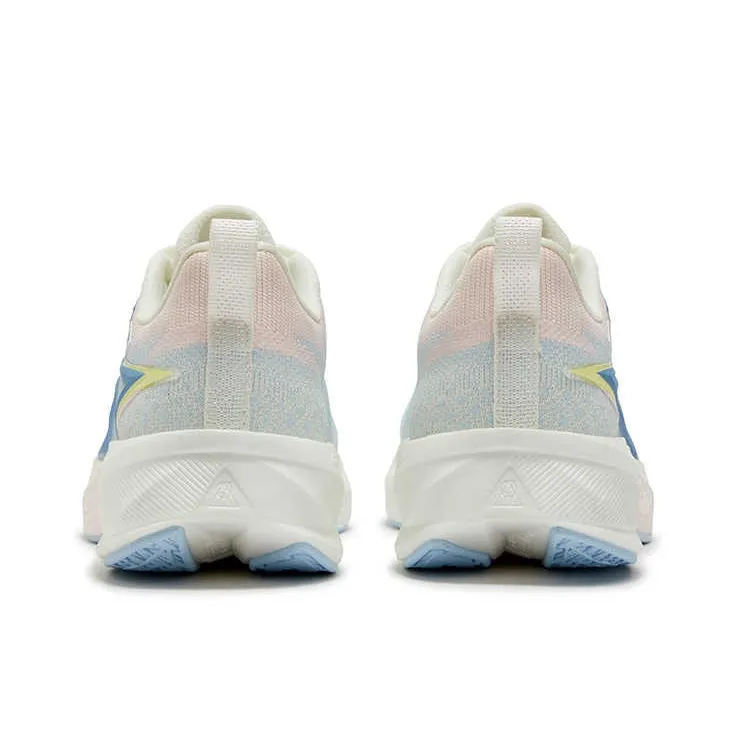 361° Breathable Slip Resistant Low Top Long Distance Running Shoes Women's White Blue-3