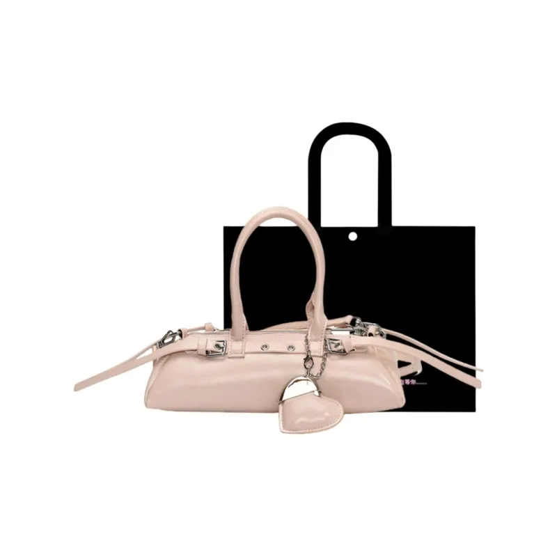 HACIN PU Crossbody Handbag, Shoulder Bag Women's Ecru/Silver/Black/Pink-13