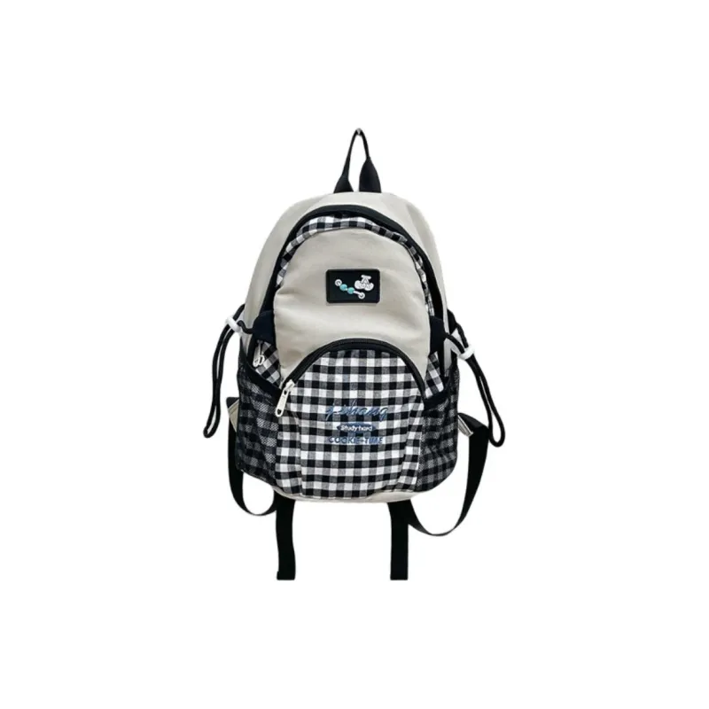 URBAN FOREST Nylon Backpack Large Size Unisex Blue/Pink/Black/White-12