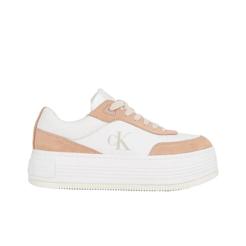 CKJ CALVIN KLEIN JEANS Low Top Skateboard Shoes Women's Nude-1