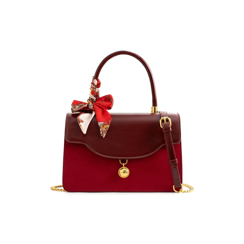 Vigno Synthetic Leather Handbag, One Shoulder, Crossbody Bag Women's Red-1