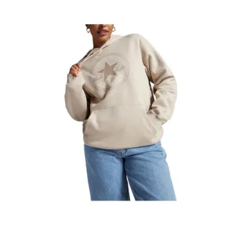 Converse Go-To All Star Patch Standard-Fit Fleece Pullover Hoodie Sweatshirt Unisex Khaki