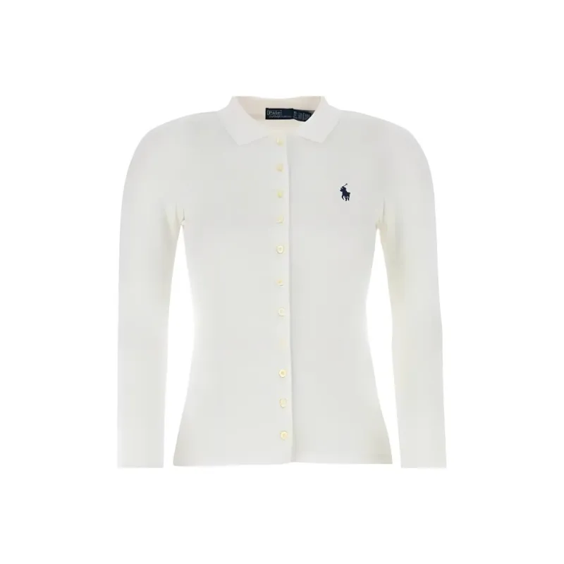 Polo Ralph Lauren Long Sleeve Polo Shirt White-4