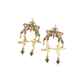 RESETSOUL 925 Sterling Silver Stud Earrings Women's Gold