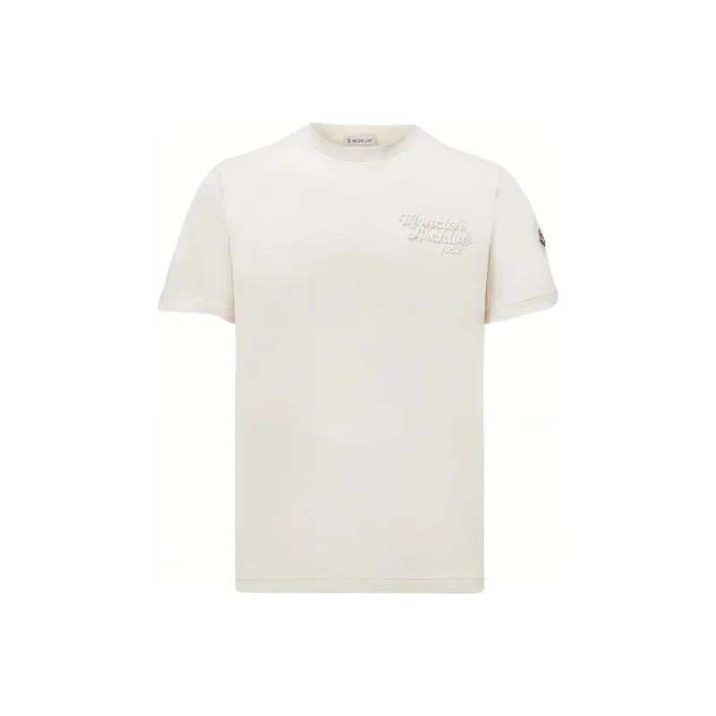 Moncler Logo Embroidered Crewneck T Shirt-0