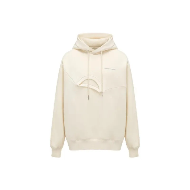 Feng Chen Wang Logo embroidered Layered detail Hoodie-2