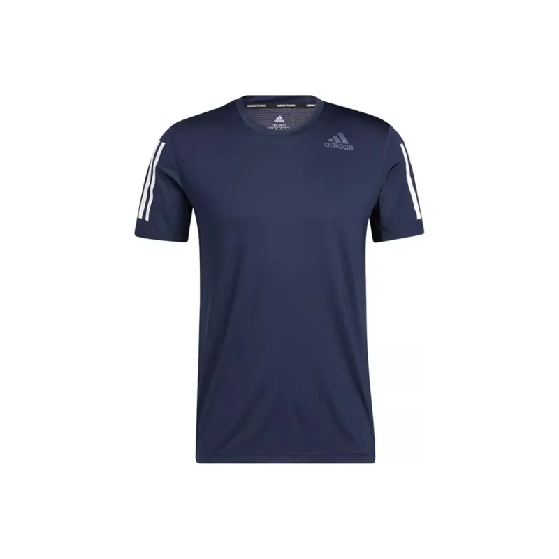 Adidas Tech Fit T Shirt Men's Marine Blue-0