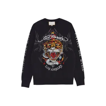Ed Hardy Sweatshirts Men Black E1PAM274