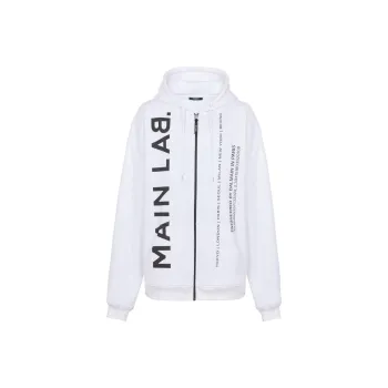 BALMAIN Slogan-print Zip-up Hoodie