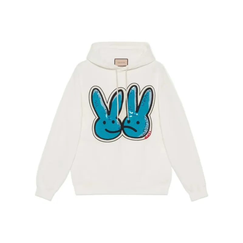 GUCCI Bunny print Cotton Jersey Sweatshirt-0