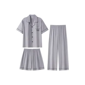XIAFENYAN Pajama Set Men's Light Gray