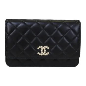 CHANEL WOC Wallet On Chain Shoulder Bag, Crossbody Bag Women's Black