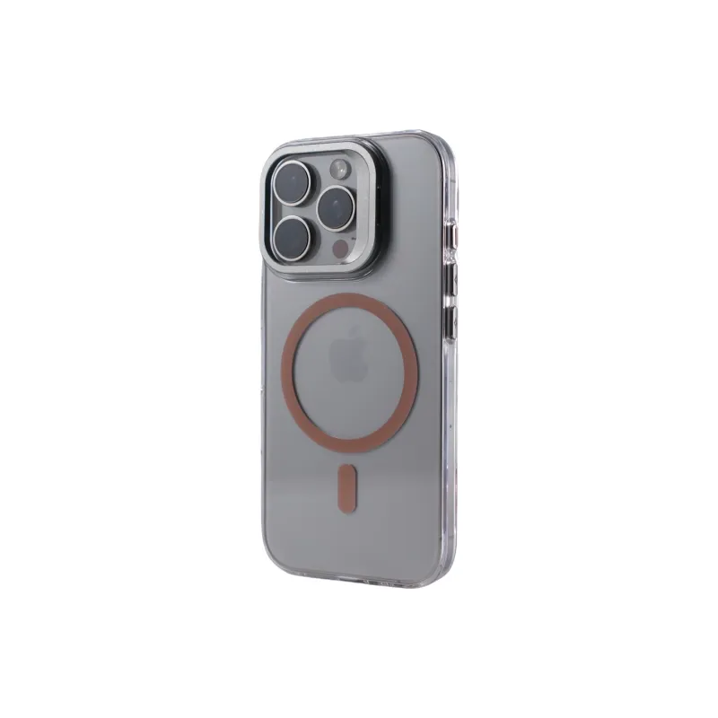 DEPA PC Material Transparent Stand With Magnetic Attachment Phone Cases Compatible With Apple 13 16 Series Minimalist-4