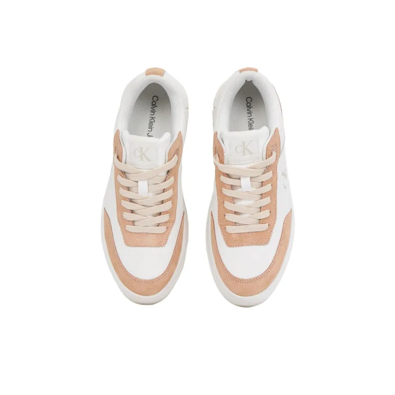 CKJ CALVIN KLEIN JEANS Low Top Skateboard Shoes Women's Nude-4