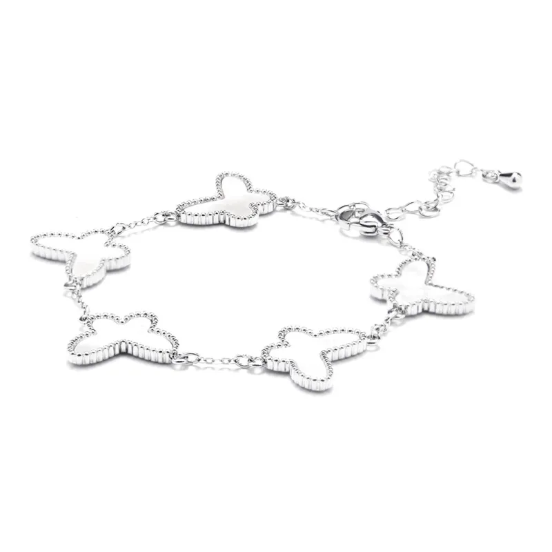 MEOBURLIY Silver Plated Bracelets Women's-1