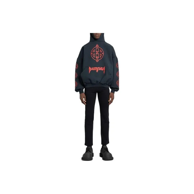 Balenciaga Graphic-print Cotton Hoodie-0