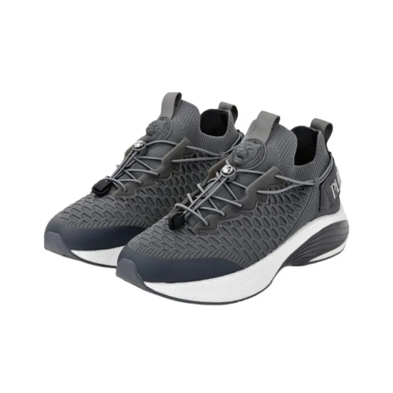 PLEIN SPORT Low Top Casual Shoes Unisex Dark Gray-2