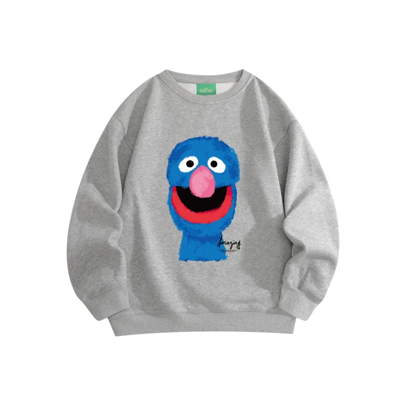 SESAME STREET Sweatshirt Thickened And Fleece Lined Unisex-9