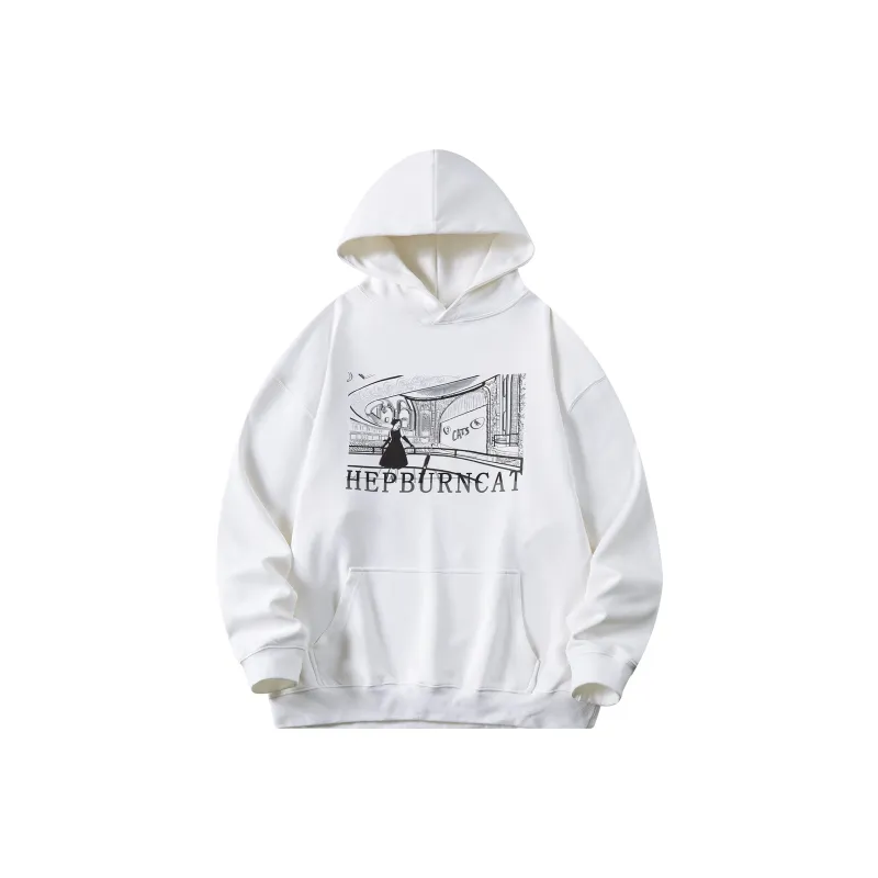 Hepburn Cat Sweatshirts Unisex-8