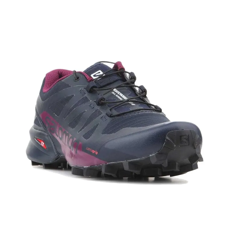 SALOMON Speedcross Pro 2 Anti Slip Wear Resistant Low Top Trail Running Shoes Women's Gray Purple-4