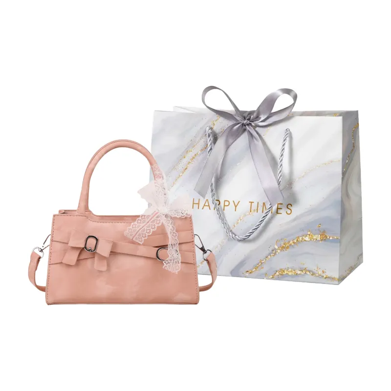 Miss Angel PU Handbag Women's White/Pink-12