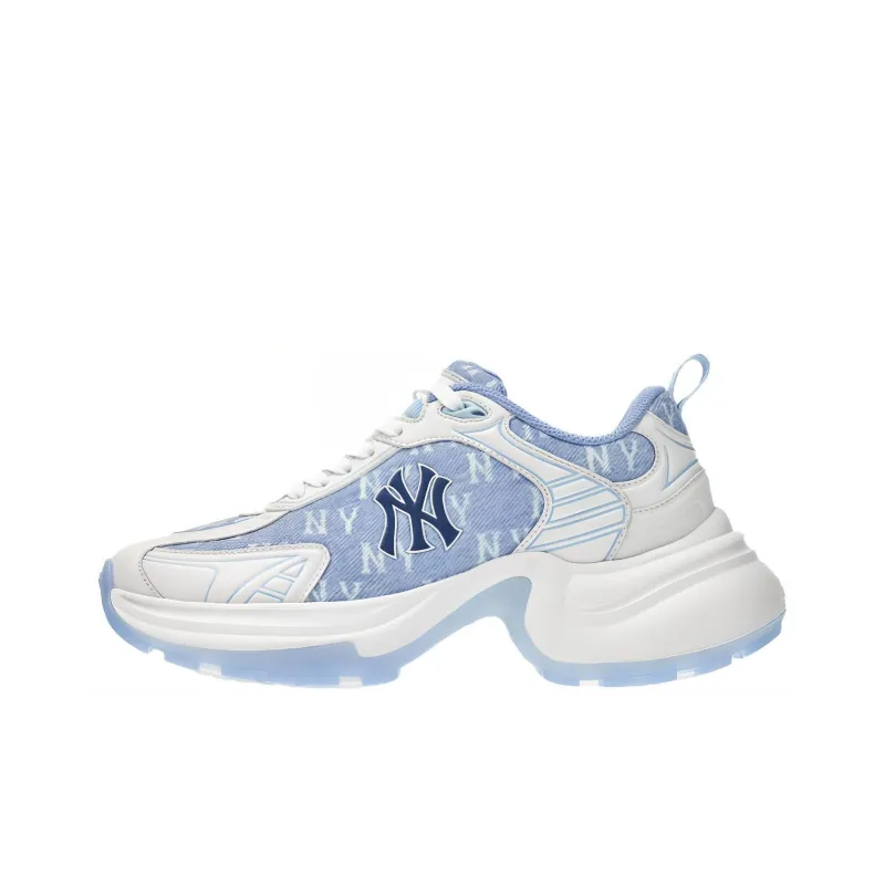 MLB New York Yankees Slip-Resistant Height Increasing Low-Top Chunky Sneakers Unisex Blue-0