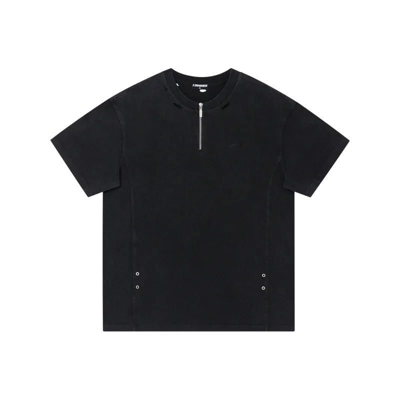 FORNINES T Shirt Unisex Washed Black-0