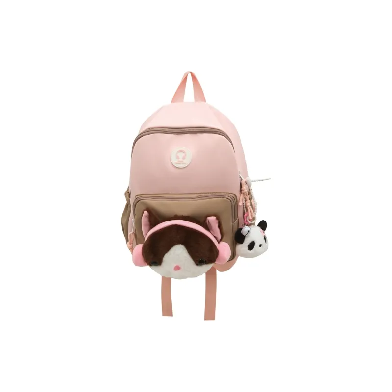 Deli Bear Nylon Backpack Women's Black \ Pink \ White \ Red \ White Khaki-5