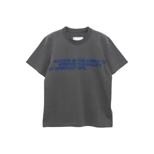 Sacai Bill Cunningham Collaboration T-Shirts Unisex Gray