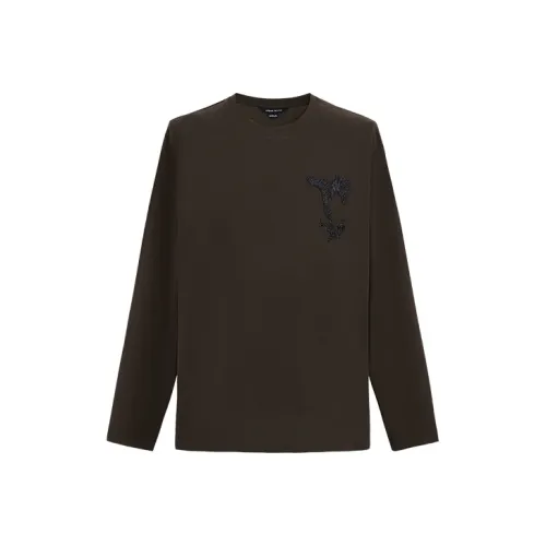 URBAN REVIVO T Shirt Men's Dark Red Brown