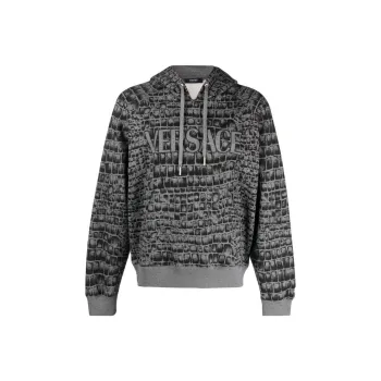 VERSACE Coccodrillo print Cotton Hoodie