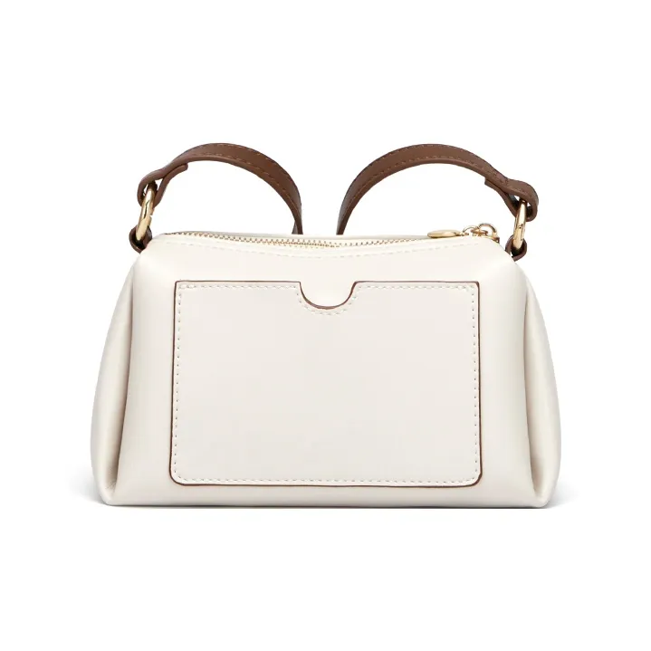 CNOLES Microfiber Synthetic Leather Crossbody Handbag Regular Women's Italian Milk Coffee-1