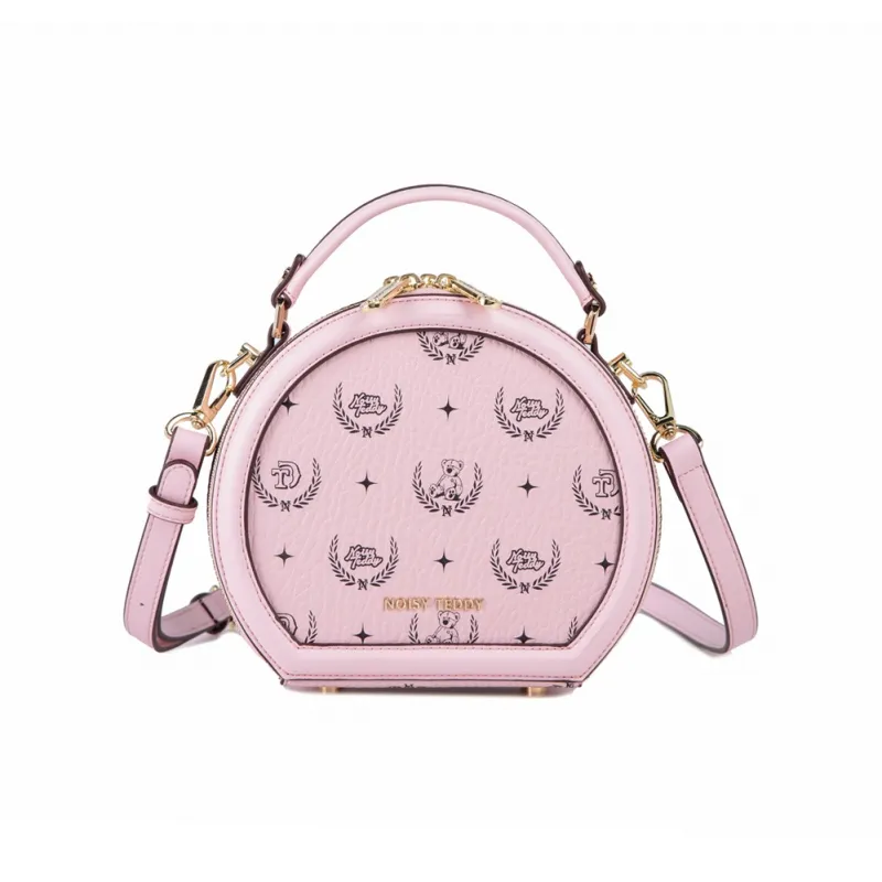 NOISY TEDDY PVC Shoulder Bag, Crossbody Bag, Handbag Women's Pink/Brown-1