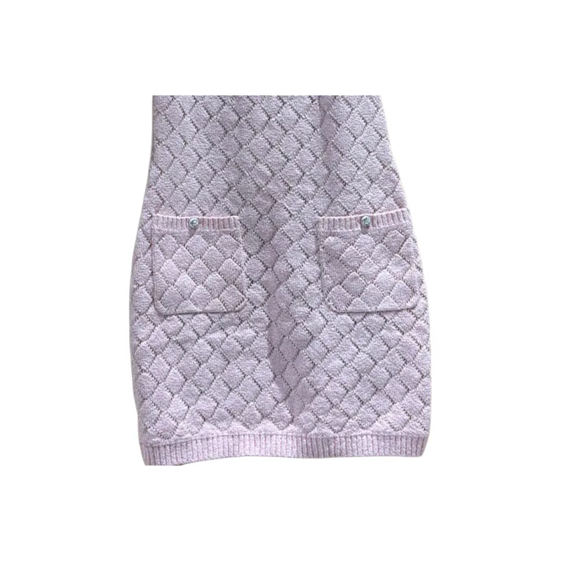 CHANEL Slip Dresses Women's Pink-3