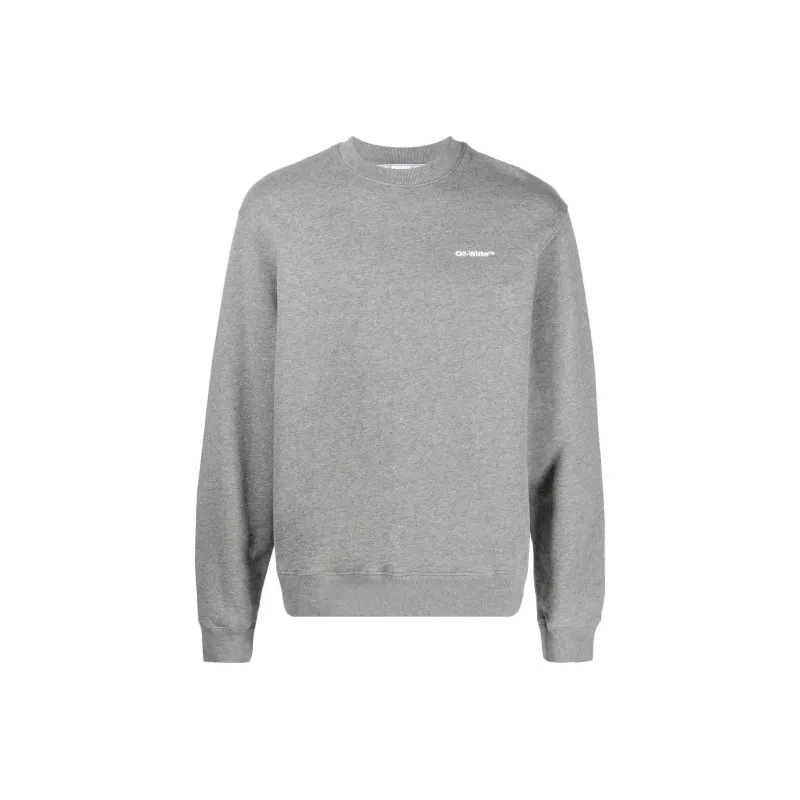 OFF WHITE Wave Outl Diag Slim Crewneck-0