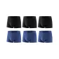 6 Pack (Black 3+Royal Blue 3)