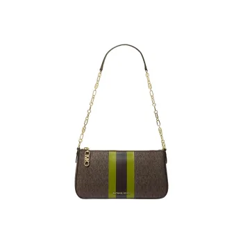 MICHAEL KORS Empire Coated Canvas Shoulder Bag Medium Size Women's Lawn Green