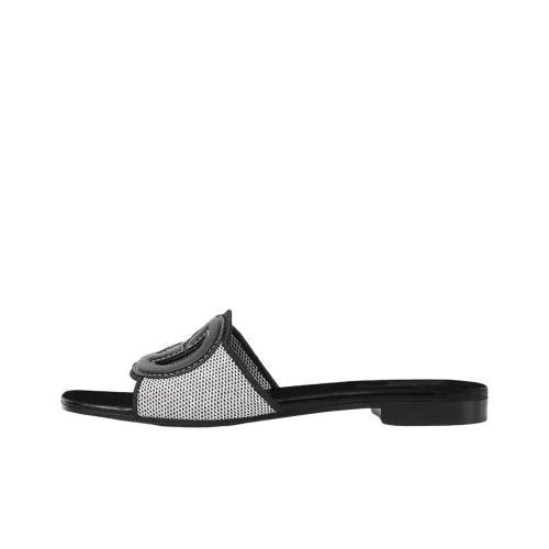 GUCCI Interlocking Slide Slippers Women's Black White
