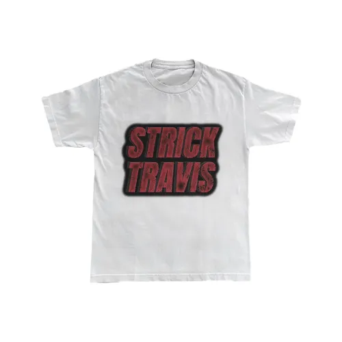Travis Scott Strick Collaboration T-Shirts Unisex White